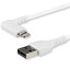 L型ライトニングケーブル 1m ホワイト Apple MFi認証Lightning - USB L字ケーブル