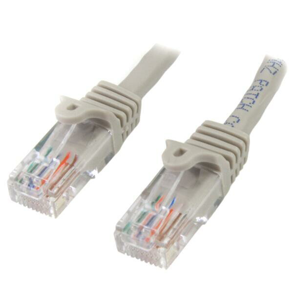 カテゴリ5e LANケーブル（Cat5e） RJ45コネクタ（ツメ折れ防止カバー付き） 10m グレー