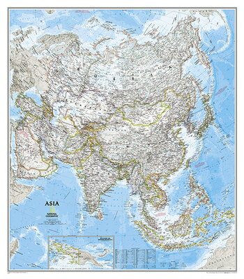 National Geographic Asia Wall Map - Classic (33.25 X 38 In) MAP-NATL GEOGRAPHIC ASIA WALL （Nati..