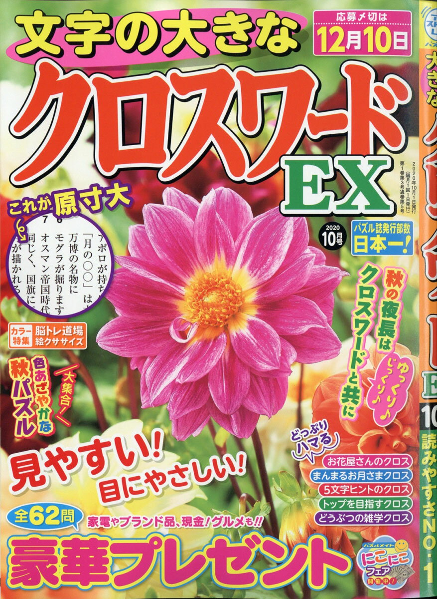 文字の大きなクロスワードEX 2020年 10月号 [雑誌]