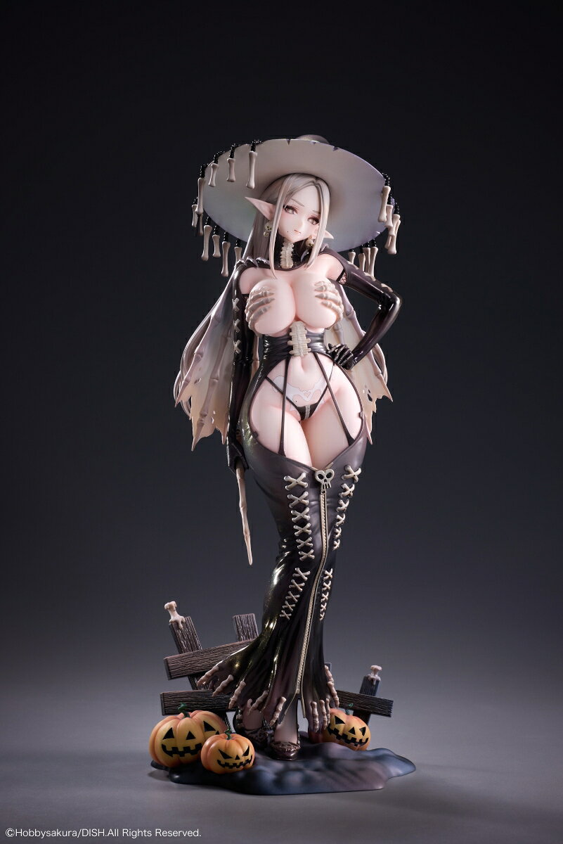 DISH先生のオリジナルキャラクターより、「骸骨の魔女 スケルティア」が1/7スケールフィギュアとなって登場！
豪華版には特典として原画タペストリーが付属。

【セット内容一覧】
フィギュア本体
台座
【特典】(封入予定)
原画タペストリー

※画像は彩色サンプルです。
実際の商品とは異なる場合がございます。
※商品仕様、付属物、特典物の有無、付属方法などはメーカー都合により案内時の内容より予告なく変更になる場合がございます、予めご了承ください。

【付属品】
フィギュア本体、台座、【特典】(封入予定)原画タペストリー

(C)Hobbysakura/DISH.All Rights Reserved.

・ホビー系商品についての諸注意
メーカー都合により発売の大幅な延期が発生する可能性がございます。
予約商品についてはメーカーから順次入荷次第の発送となります。メーカー公表の発売日とは異なる場合がございますのでご了承ください。【対象年齢】：【商品サイズ (cm)】(高さ）：27