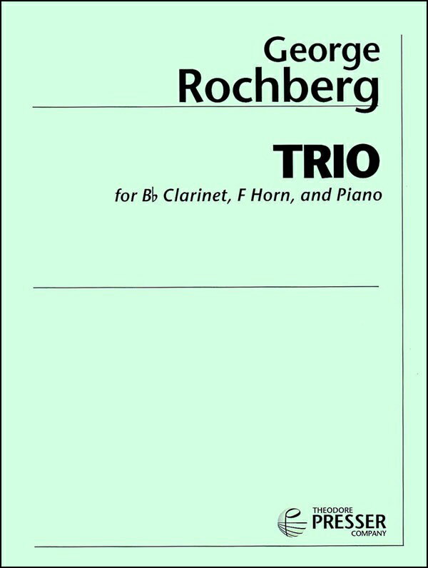 【輸入楽譜】ロックバーグ, George: クラリネット、ホルンとピアノのための三重奏曲: スコアとパート譜セット