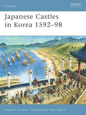 The Japanese invasion and occupation of Korea, which lasted from 1592 to 1598, was the only occasion in Japanese history when samurai aggression was turned against a foreign country. During the occupation of Korea the Japanese built 25 "wajo" or castles. Unlike the castles built in Japan, these castles were never developed or modernized after the Japanese departure meaning that the details of late 16th century castle construction are better preserved than at many other sites. 
Written by Stephen Turnbull, an expert on the subject, this book examines the castles built by the Japanese in Korea, as well as the use the samurai made of existing Korean fortifications, particularly city walls. This resulted in curious hybrid fortifications which dominated the landscape until the Japanese were pushed out of the peninsula by a furious onslaught from the huge Chinese armies.