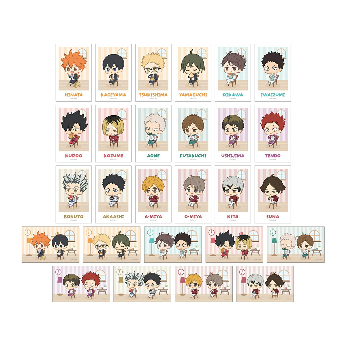 ハイキュー!!トレーディング ちびキャラ モーニングver. ビジュアルカード(BOX＝27入)