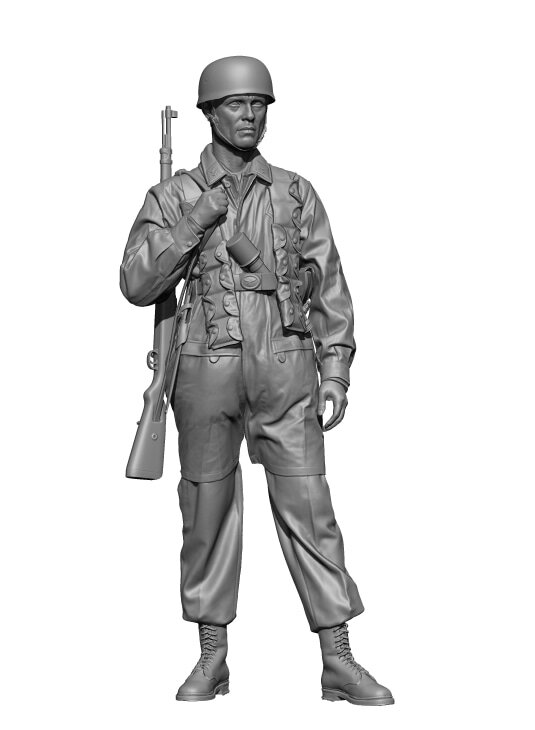 1/24 WWII ドイツ 降下猟兵＃5 休息中の小銃手 【HS24090】 (プラモデル)