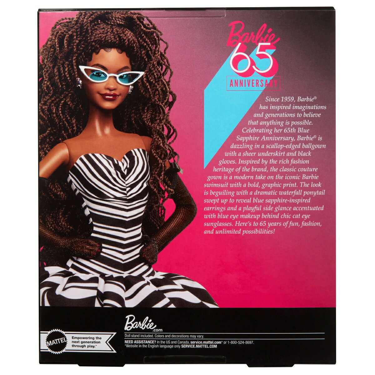 バービー(Barbie) 　65周年アニバーサリードール ブルネット きせかえ人形・ハウス シグネチャーBLACK 着せ替え人形 ドール 6歳から ブラック HRM59 3