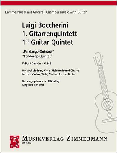 【輸入楽譜】ボッケリーニ, Luigi: ギター五重奏曲 ニ長調 「ファンダンゴ」 [ ボッケリーニ, Luigi ]