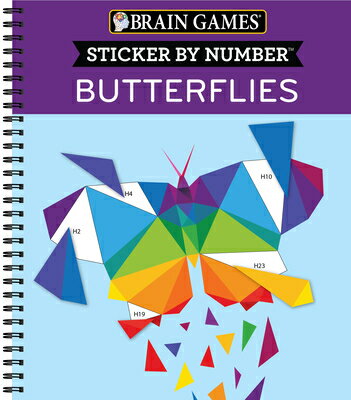 Brain Games - Sticker by Number: Butterflies (14 Images to Sticker) BGSBN BUTTERFLIES (14 IMAGES T （Brain Games - Sticker by Number） [ Publications International Ltd ]