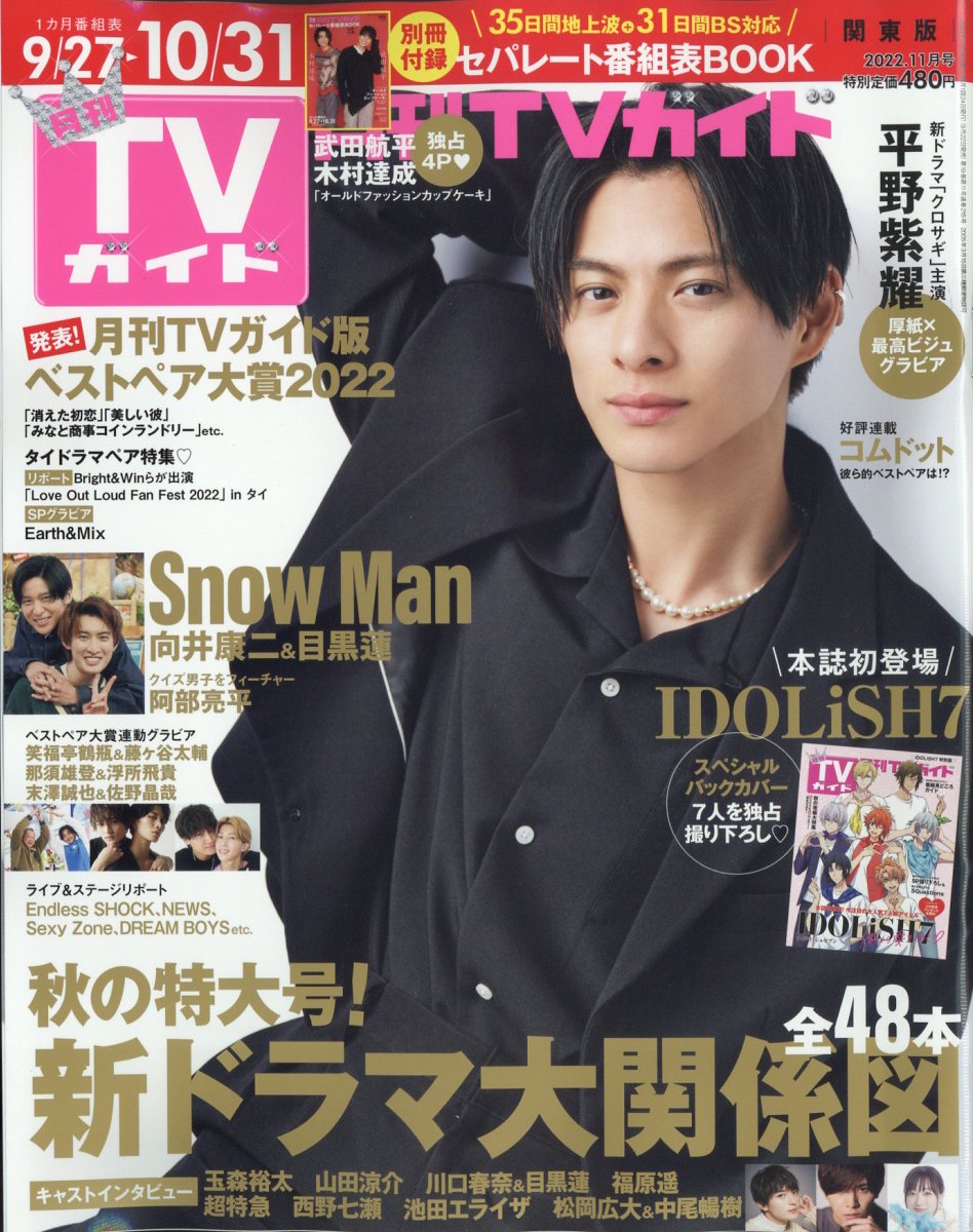 月刊 TVガイド関東版 2022年 11月号 [雑誌]