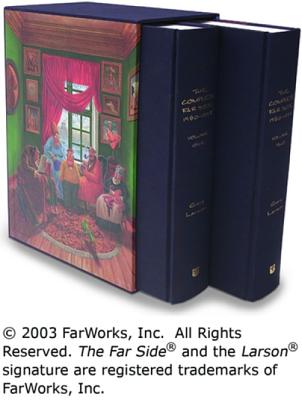 This ""New York Times"" bestseller celebrates Gary Larson's twisted, irreverent genius. A masterpiece of comic brilliance, it contains every "Far Side" cartoon ever syndicated-more than 4,000 in all--presented in (more or less) chronological order by year of publication, and with more than 1,100 that have never previously appeared in any book.