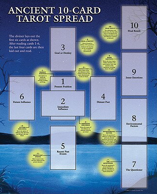 TAROT GUIDE SHEET ANCIENT 10-CARD SPREAD [ US GAMES SYSTEMS ]