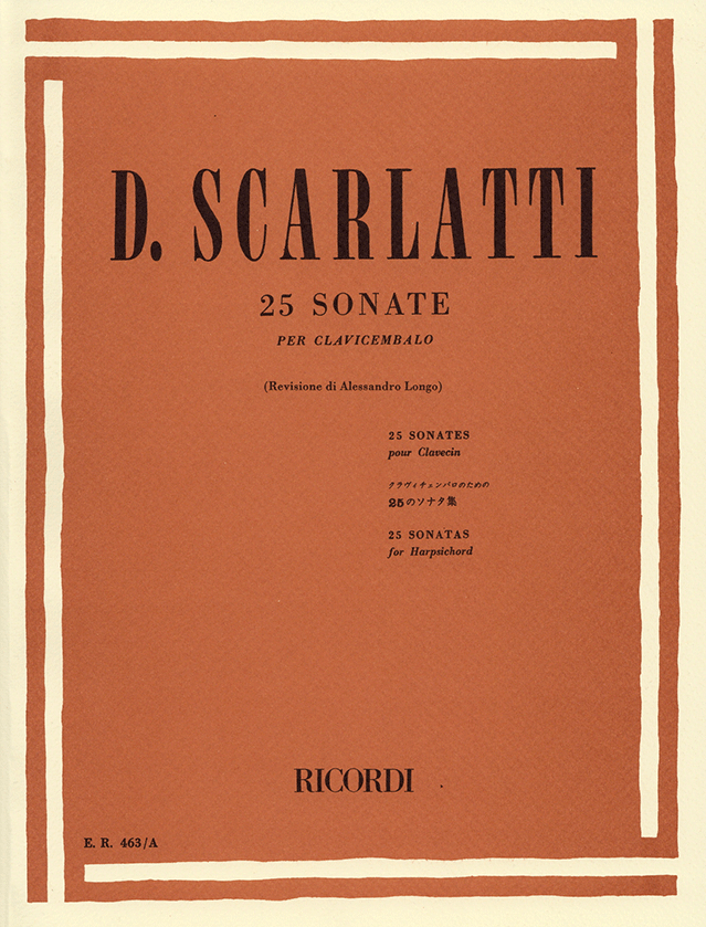 【輸入楽譜】スカルラッティ, Domenico: 25のチェンバロ・ソナタ集/ロンゴ編