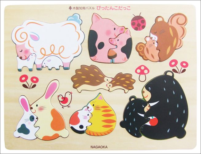 木製知育パズルぴったんこだっこ （木製知育パズルシリーズ） [ かろくこうぼう ]のサムネイル