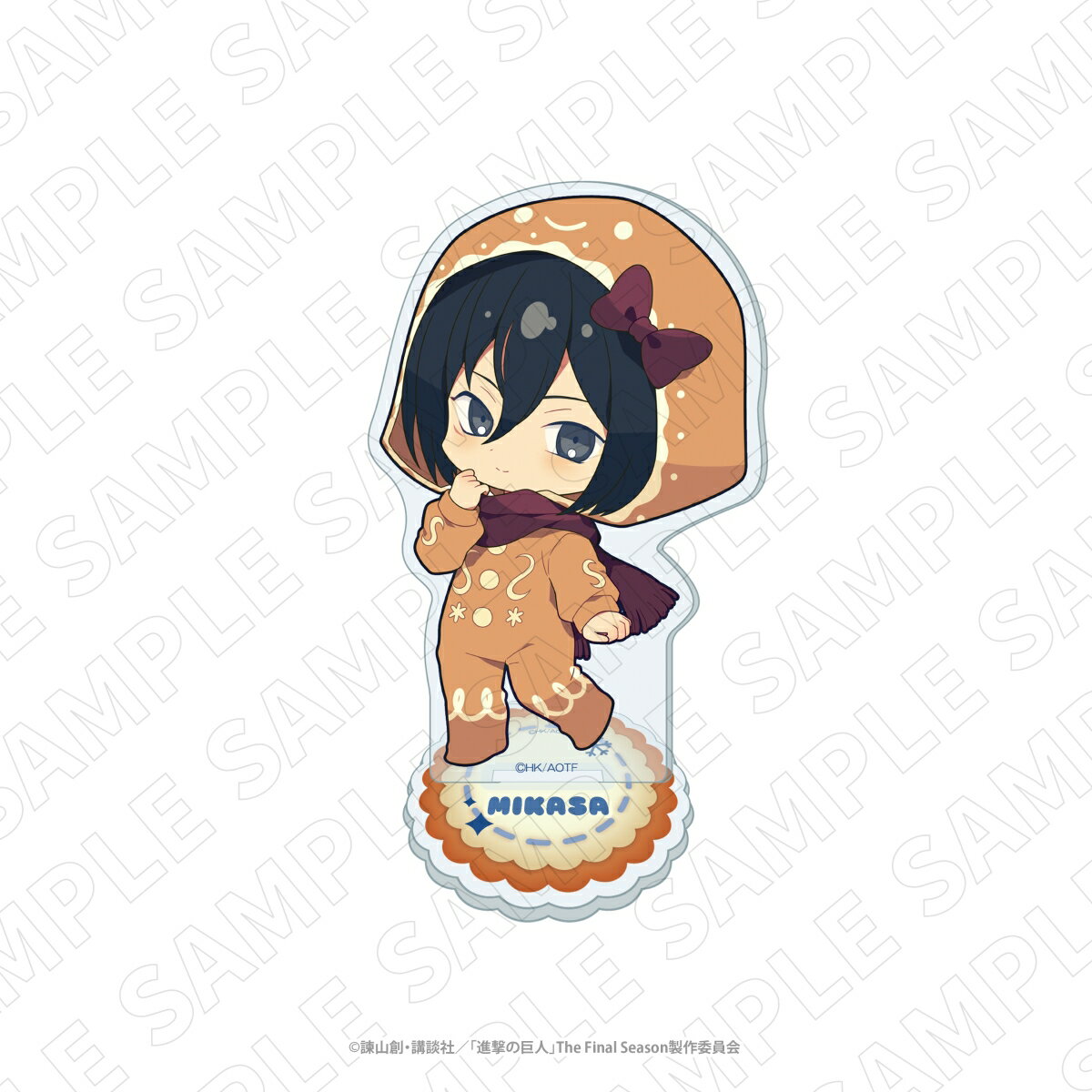 3 o'clock 進撃の巨人 ミニキャラBIGアクリルスタンド（ミカサ）