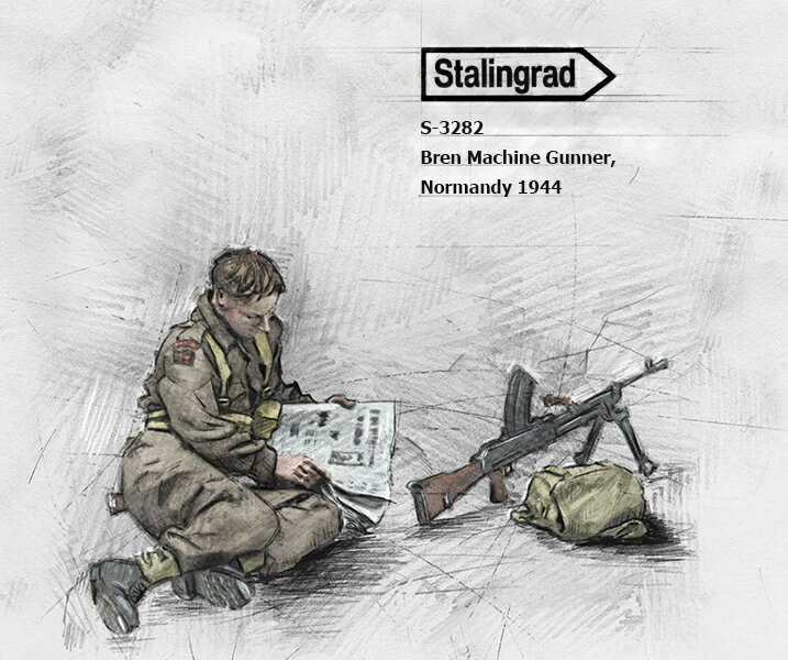 1/35 WWII イギリス 休憩中のブレン軽機関銃手 ノルマンディー1944 【ST3282】 (プラモデル)
