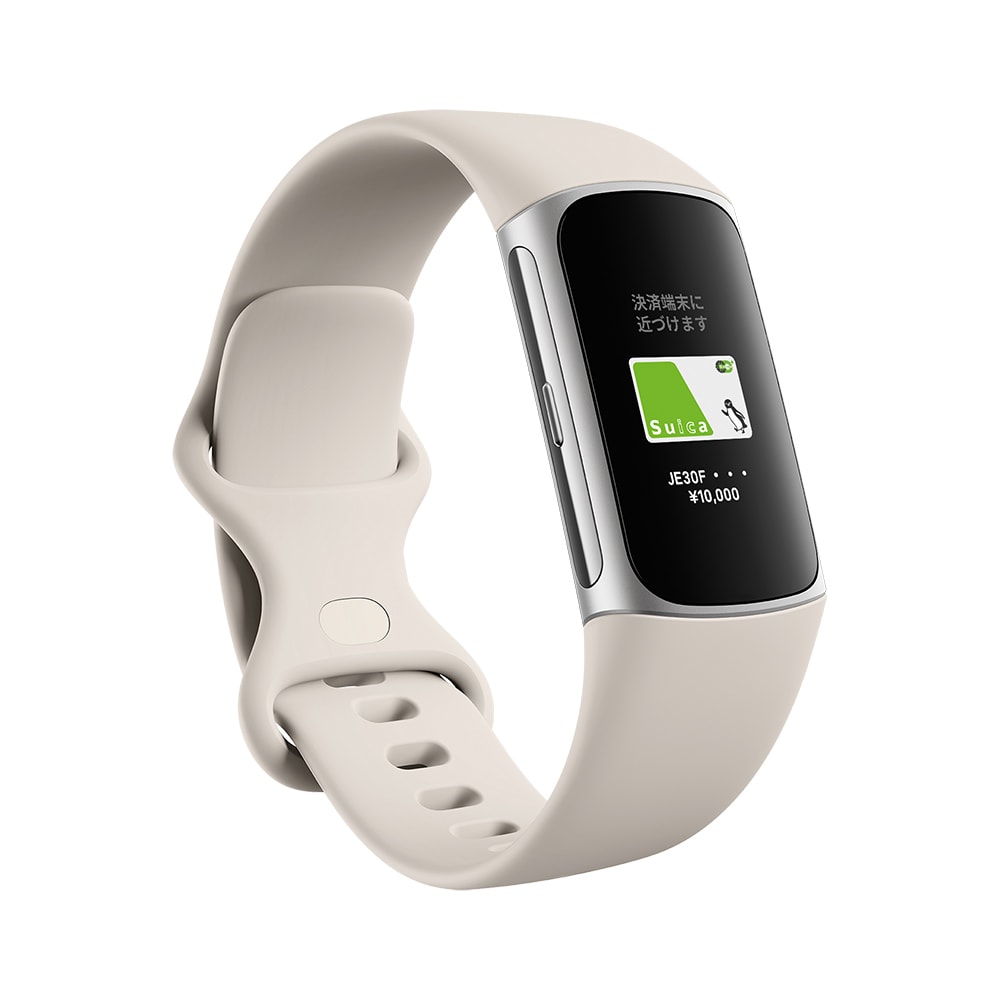 Fitbit Charge 6, Porcelain Band / Silver Aluminum Case