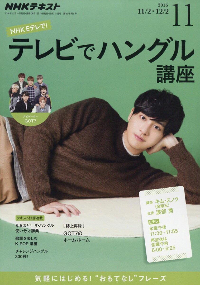 NHK テレビ テレビでハングル講座 2016年 11月号 [雑誌]
