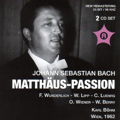 【輸入盤】マタイ受難曲　ベーム＆ウィーン交響楽団、ヴンダーリヒ、ヴィーナー、他（2CD） [ バッハ（1685-1750） ]