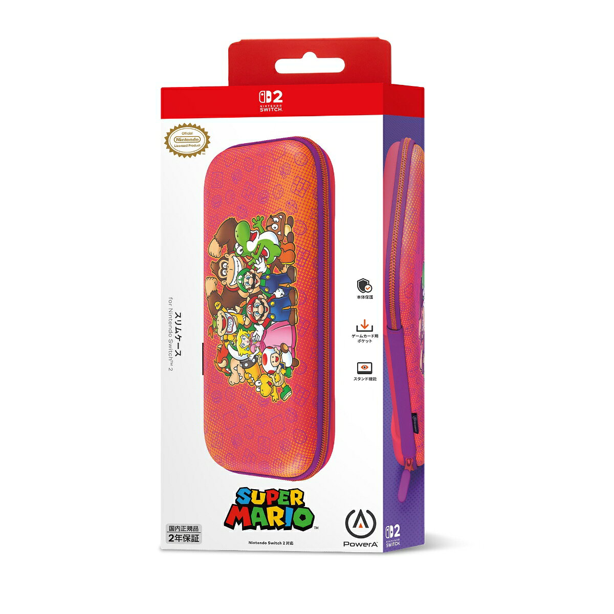 PowerA Nintendo Switch 2Switch2 パワーエー スリムケース フォー ニンテンドー スイッチ ツー ? マリオ アンド フレンズ 発売日：2026年03月27日 NSCS0550JPー01 JAN：4995364311175 ゲーム Nintendo Switch 2 周辺機器