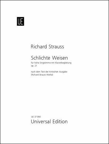 【輸入楽譜】シュトラウス, Richard: 素朴な歌 Op.21(高声用)/リヒャルト・シュトラウス全集版