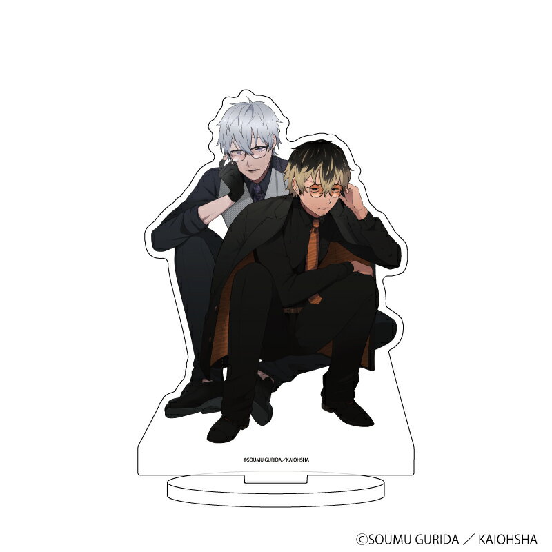 キャラアクリルフィギュア「ぐりだそうむ先生」01/ワル/ヤンキーのギャップ萌えめがねBLフェア(描き下ろしイラスト)【グッズ】