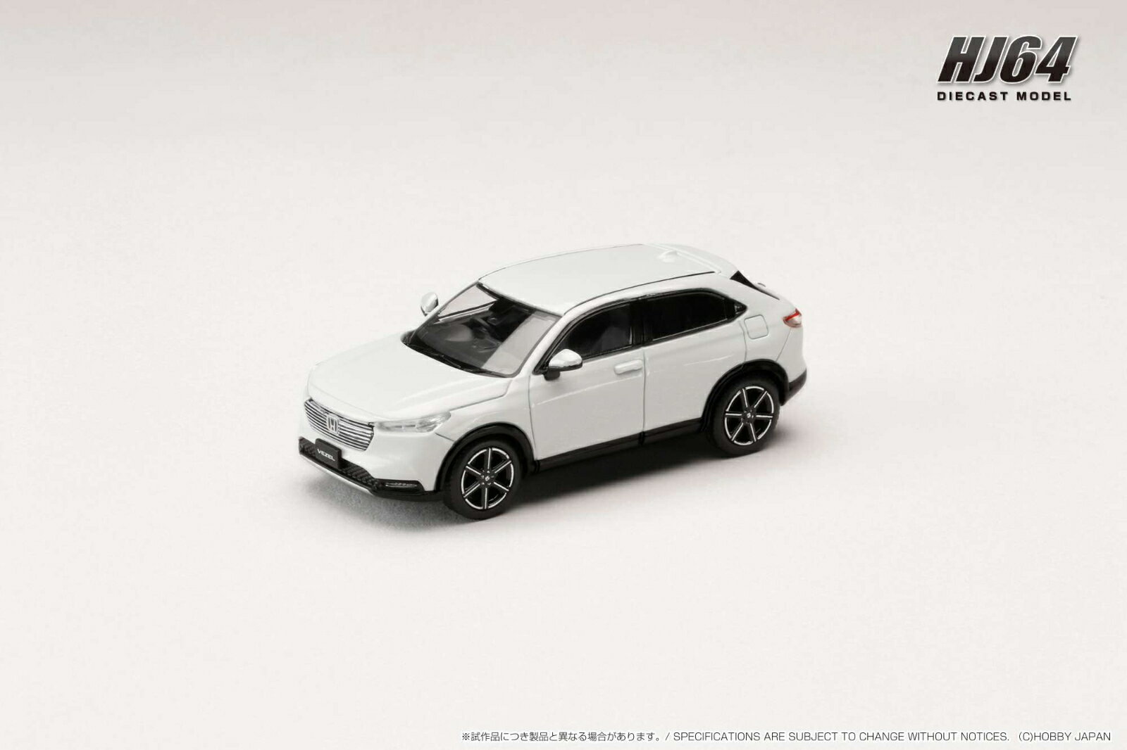 HJ64 1/64 Honda VEZEL e:HEV X プレミアムサンライトホワイト・パール 【HJ643071SW】 (ミニカー)