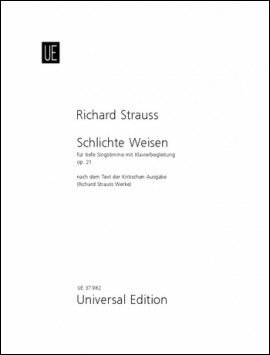 【輸入楽譜】シュトラウス, Richard: 素朴な歌 Op.21(低声用)/リヒャルト・シュトラウス全集版