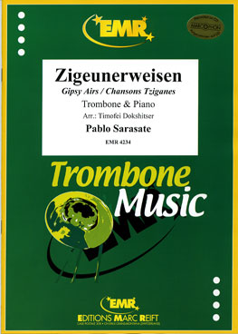 【輸入楽譜】サラサーテ, Pablo de: ツィゴイネルワイゼン Op.20/トロンボーンとピアノ用編曲/ドクシツェル編