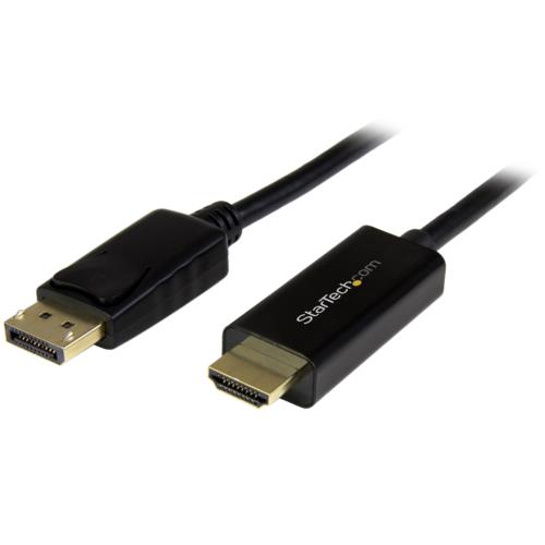 DisplayPort - HDMI 変換アダプタケーブル/1m/DP 1.2 - HDMI ビデオ変換/4K30Hz/ディスプレイポート - HDMI 変換コード/DP - HDMI パッシブケーブル/ラッチつきDPコネクタ