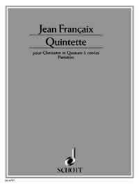 【輸入楽譜】フランセ, Jean: クラリネット五重奏曲