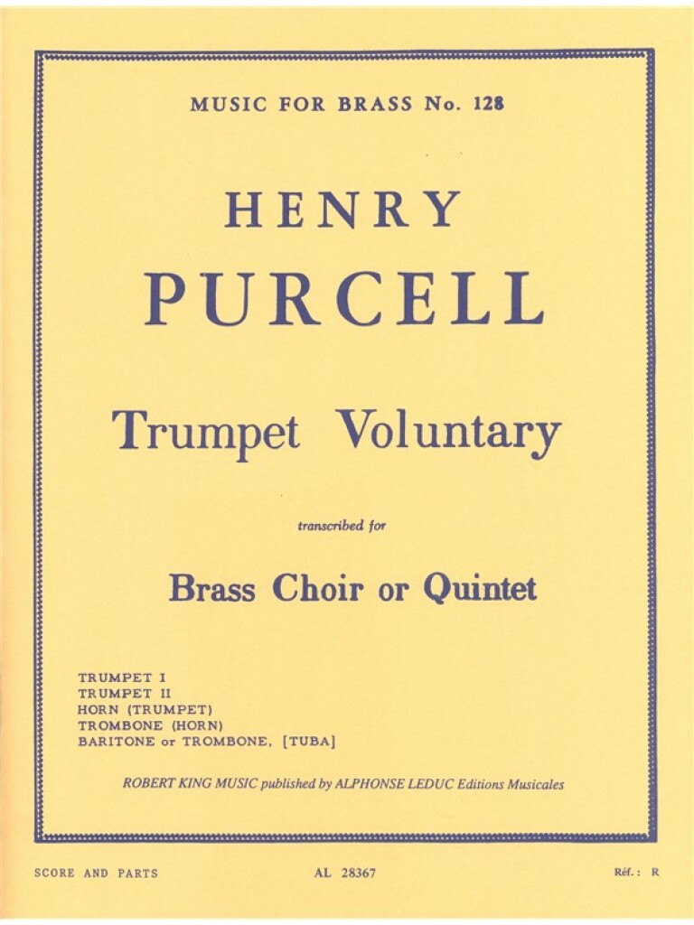 【輸入楽譜】パーセル, Henry: トランペット・ヴォランタリー/金管五重奏用編曲/Corley編