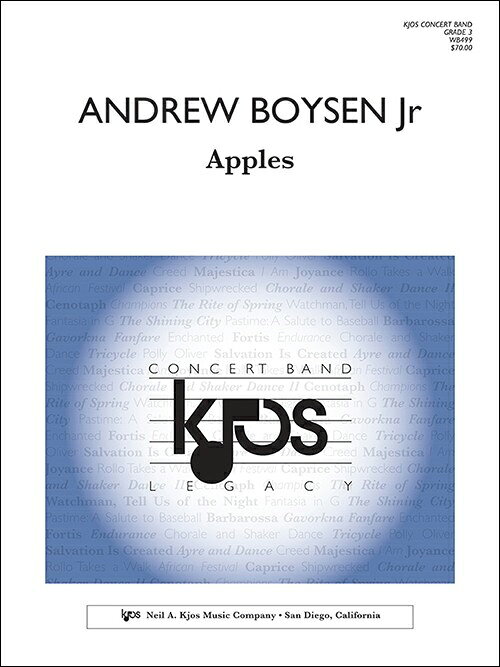 【輸入楽譜】ボイセン, Andrew: アップルズ: スコアとパート譜セット