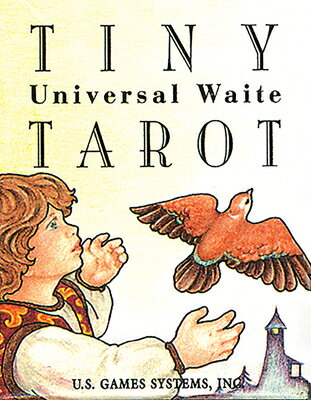 The Universal Waite Tarot is based upon drawings of Pamela Colman Smith, recolored by Mary Hanson-Roberts. 78 cards and 1.1875" x 1.375" in size.