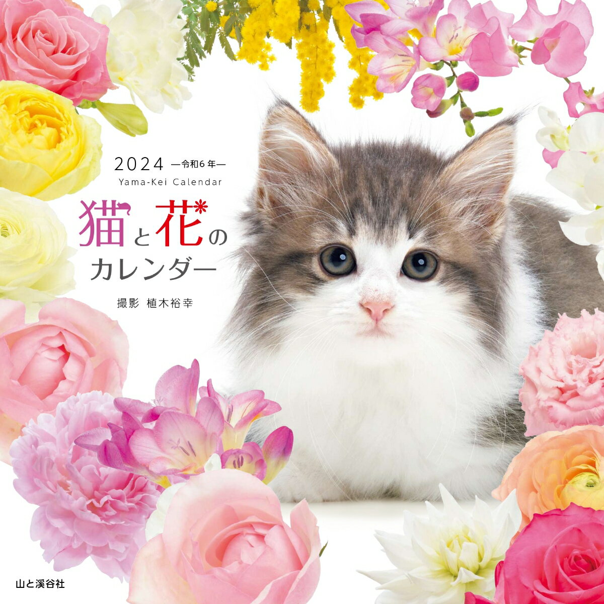 猫と花のカレンダー（2024）