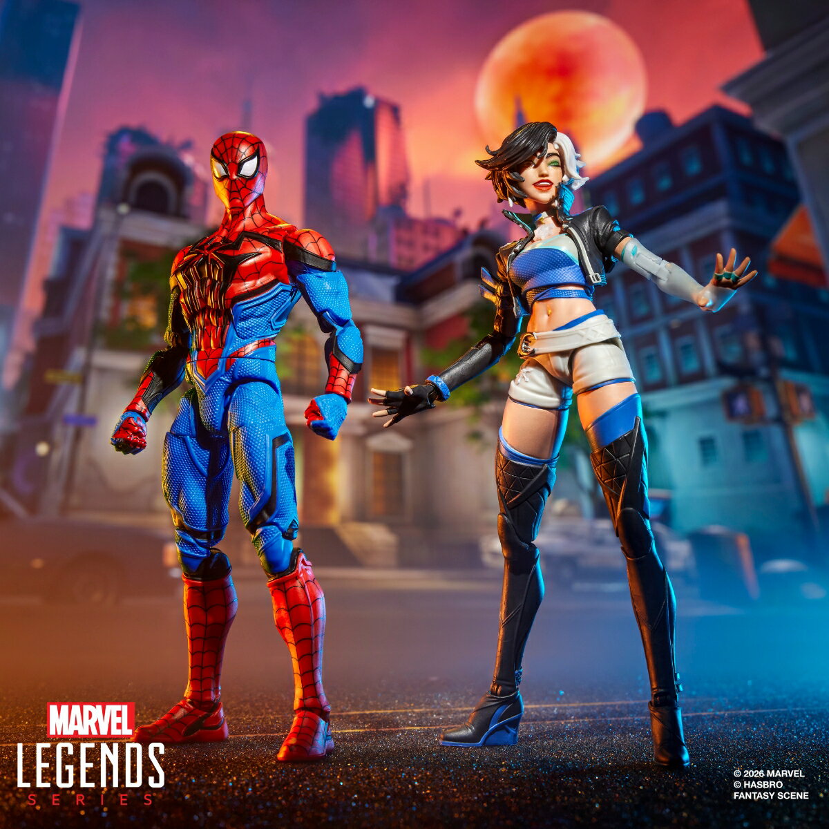 ハズブロ（Hasbro）MARVEL マーベルレジェンド・シリーズ『マーベル・ライバルズ』スパイダーマン＆ルナ・スノー、ゲームモチーフ コレクション用 15 cm アクションフィギュア G2072 正規品