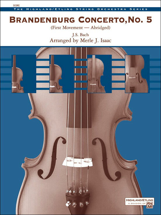【輸入楽譜】バッハ, Johann Sebastian: ブランデンブルク協奏曲 第5番 BWV 1050/弦楽オーケストラ用編曲/Isaac編: スコアとパート譜セット