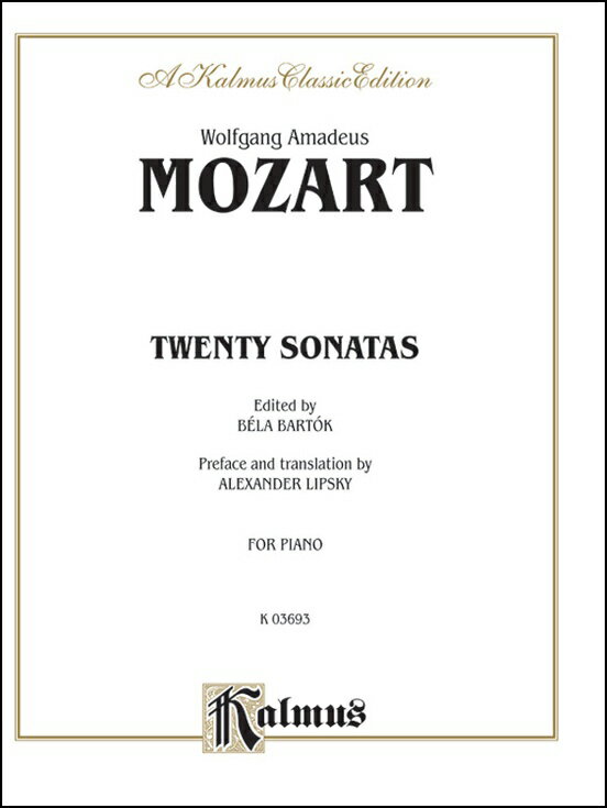 【輸入楽譜】モーツァルト, Wolfgang Amadeus: 20のピアノ・ソナタ集/バルトーク編