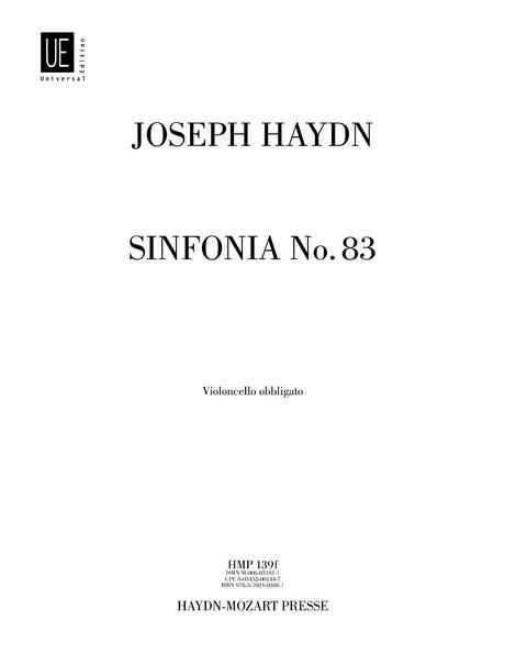 【輸入楽譜】ハイドン, Franz Joseph: 交響曲 第83番 ト短調 Hob.I/83 「雌鳥」/ランドン編: オブリガート:チェロ