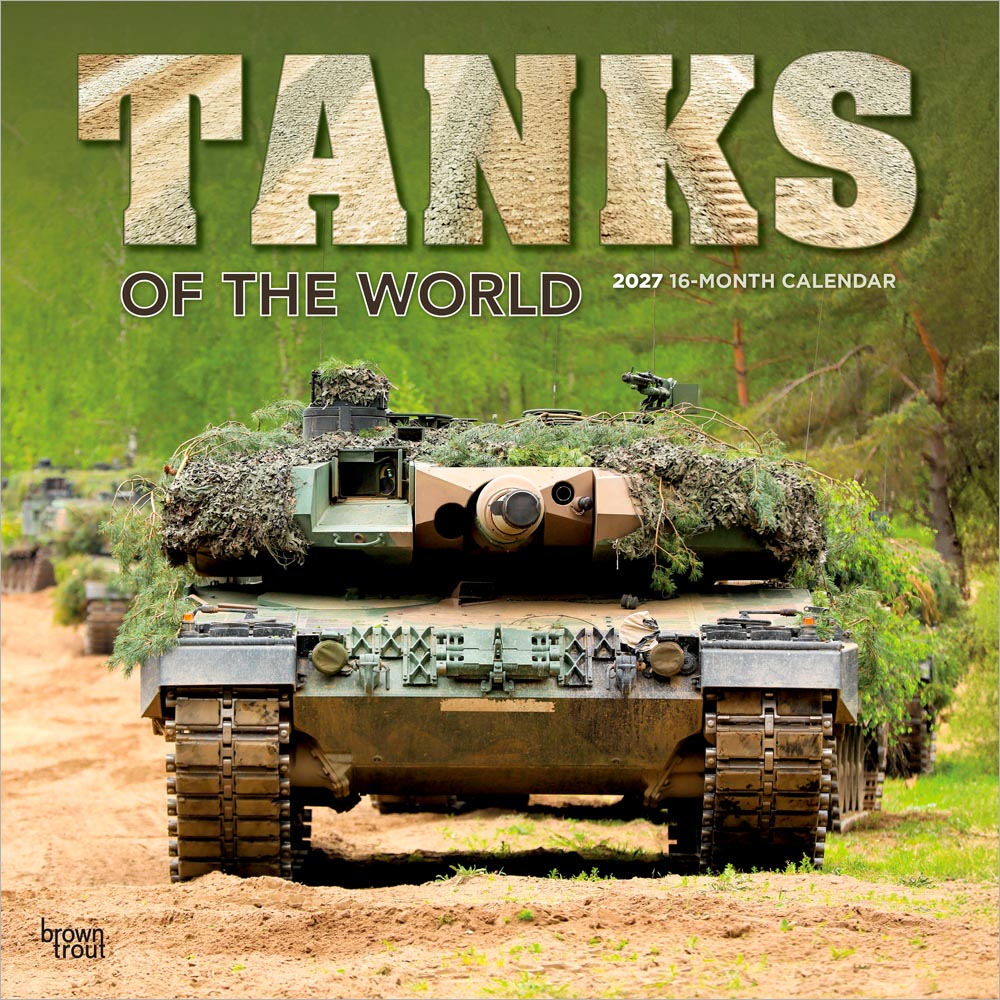2027年版アメリカ・ブラウントラウト(BrownTrout)社製、世界の戦車をテーマにした輸入壁掛けカレンダーです。
重厚な装甲や砲塔、車両ごとの存在感など、世界の戦車の迫力を毎月楽しめます。
ミリタリー好き、軍用車両好きの方へのギフトや、コレクション感のあるインテリアにもおすすめです。
開いたサイズは61×30.5cm。予定を書き込みやすい月別レイアウトで、実用性と鑑賞性を兼ね備えています。海外仕様のため日本の祝日名は掲載されていません。
