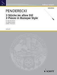【輸入楽譜】ペンデレツキ, Krzysztof: 映画「サラゴサの写本」より 古い様式による3つの小品 [ ペンデレツキ, Krzysztof ]