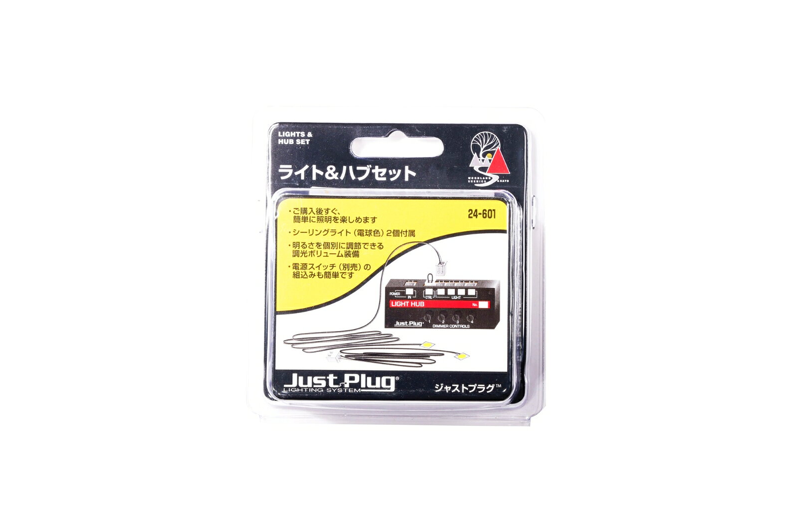製品特徴
・調光可能なライトポートを4つ備えるライトハブとストラクチャーの照明に好適のシーリングライトを2個付属
・別売の電源アダプターまたは9V電池用のバッテリーケースを組み合わせることでレイアウトやジオラマへの照明の導入が可能

・ホビー系商品についての諸注意
メーカー都合により発売の大幅な延期が発生する可能性がございます。
予約商品についてはメーカーから順次入荷次第の発送となります。メーカー公表の発売日とは異なる場合がございますのでご了承ください。【対象年齢】：8歳以上