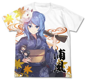 艦隊これくしょん -艦これー浴衣の浦風フルグラフィックTシャツ/WHITE-L