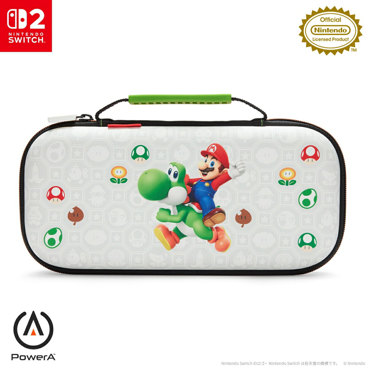 【任天堂ライセンス商品】PowerA プロテクションケース for Nintendo Switch 2 - マリオ & ヨッシー NSCS0573JP-01【国内正規品 2年保証】