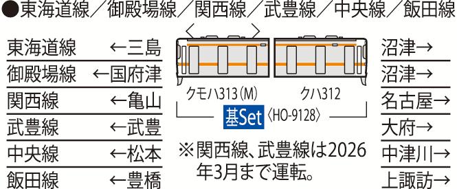 TOMIX JR 313系1300番近郊電車基本セット 【HO-9128】 (鉄道模型 HOゲージ) 2