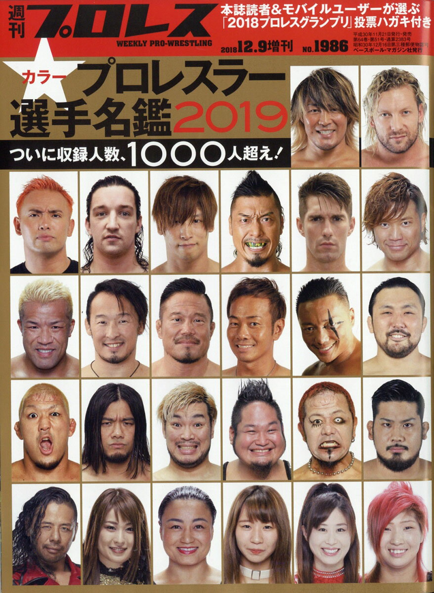 週刊プロレス増刊 2019 プロレスラー写真名鑑号 2018年 12/9号 [雑誌]