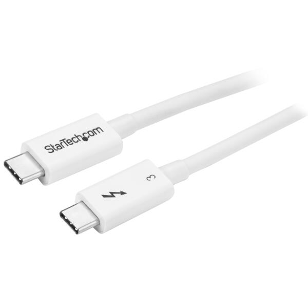 Thunderbolt 3 ケーブル 0.5m ホワイト 40Gbps USB Type - C/DisplayPort互換