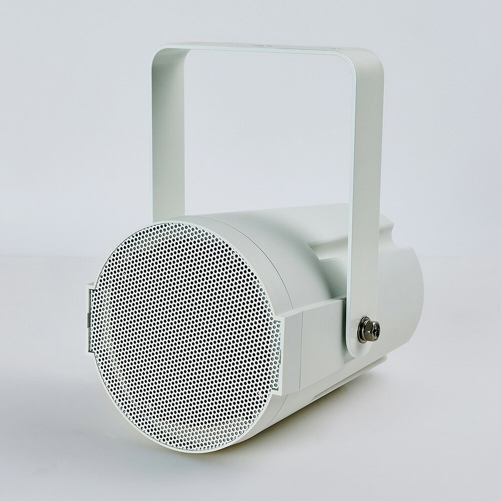 屋外使用に適した全天候形スピーカ。
IPX5防水仕様と耐候性樹脂の採用により、優れた耐候性能を発揮します。
付属ブラケットで360°の角度調整が可能。
※屋外での真上向き設置は非推奨

本製品は以下の試験に適応しています。
●防水試験 ：JIS C 0920防噴流形を適用（IPX5）
●塩水噴霧試験 ：JIS K 5600-7-1を適用

【主要規格】
●スピーカ：120mmフルレンジ防水スピーカ（全天候形）
●定格入力：45W
●公称インピーダンス：6Ω（45W）／ 670Ω（15W）・1kΩ（10W）・2kΩ（5W）
●出力音圧：84dB（1W／1m）
●再生周波数帯域：128Hz〜16kHz
●使用温度範囲：-10℃〜＋50℃

【筐体】
●外形寸法（W×H×D）：179×150×230mm（ブラケット除く）
●質量：2.5kg
●本体材質：耐候性樹脂
●ネット：ステンレス丸パンチング（プライマー＋塗装）

【備考】
●付属品：Uアングル（アルミ製）／M8アプセットセムス（ステンレス）／防水カバー（樹脂製）／M5アプセットセムス（ステンレス）／安全ワイヤー
●スピーカコード長さ：約65cm
●最適設置場所：飲食店のテラスやウッドデッキ、公園、駐車場、テーマパークなど。

※本品の仕様および外観は、予告なく変更することがあります。