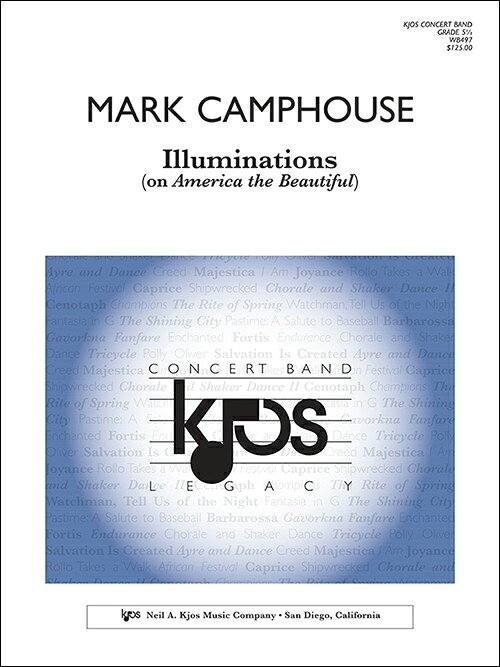 【輸入楽譜】キャンプハウス, Mark: イルミネーションズ(on America the Beautiful): スコアとパート譜セット