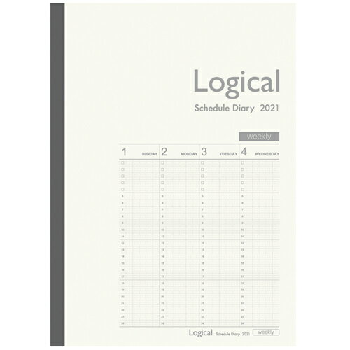 ナカバヤシ 手帳 2021年 ウィークリー ロジカルダイアリー A5 週間バーチカルB ホワイト 2020年12月30日始まり) NS-A503-21BW 手帳 （ダイアリー）