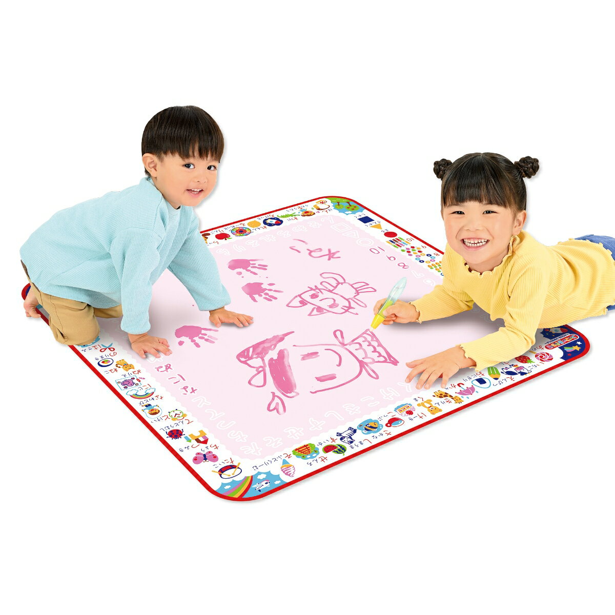 スイスイおえかき 遊んで学べる知育たっぷりシート ～おえかき・ことば・ひらがな・すうじ～ あか
